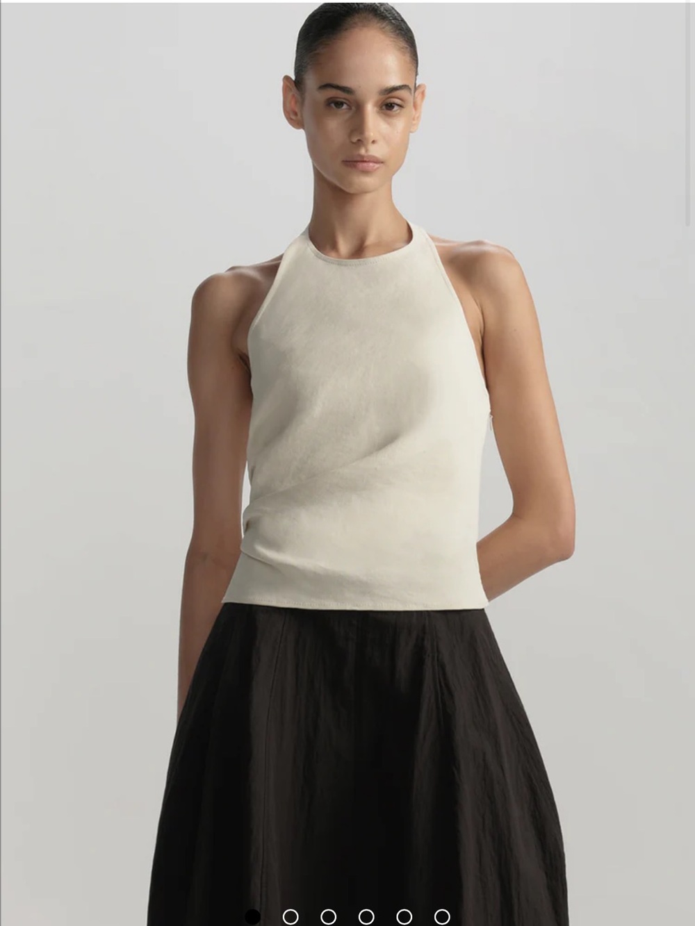 A.L.C. Cream Halter Neck Tank